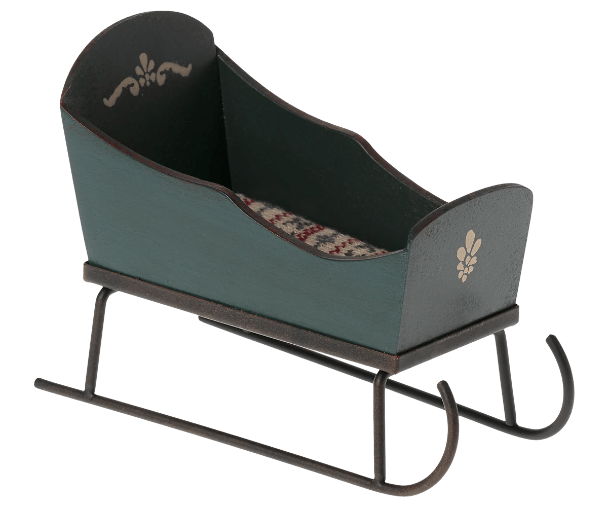 Sanki - Sleigh, Mouse - Green - L’enfant