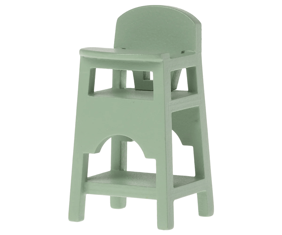 Akcesoria dla lalek - High chair, Mouse - Mint - L’enfant