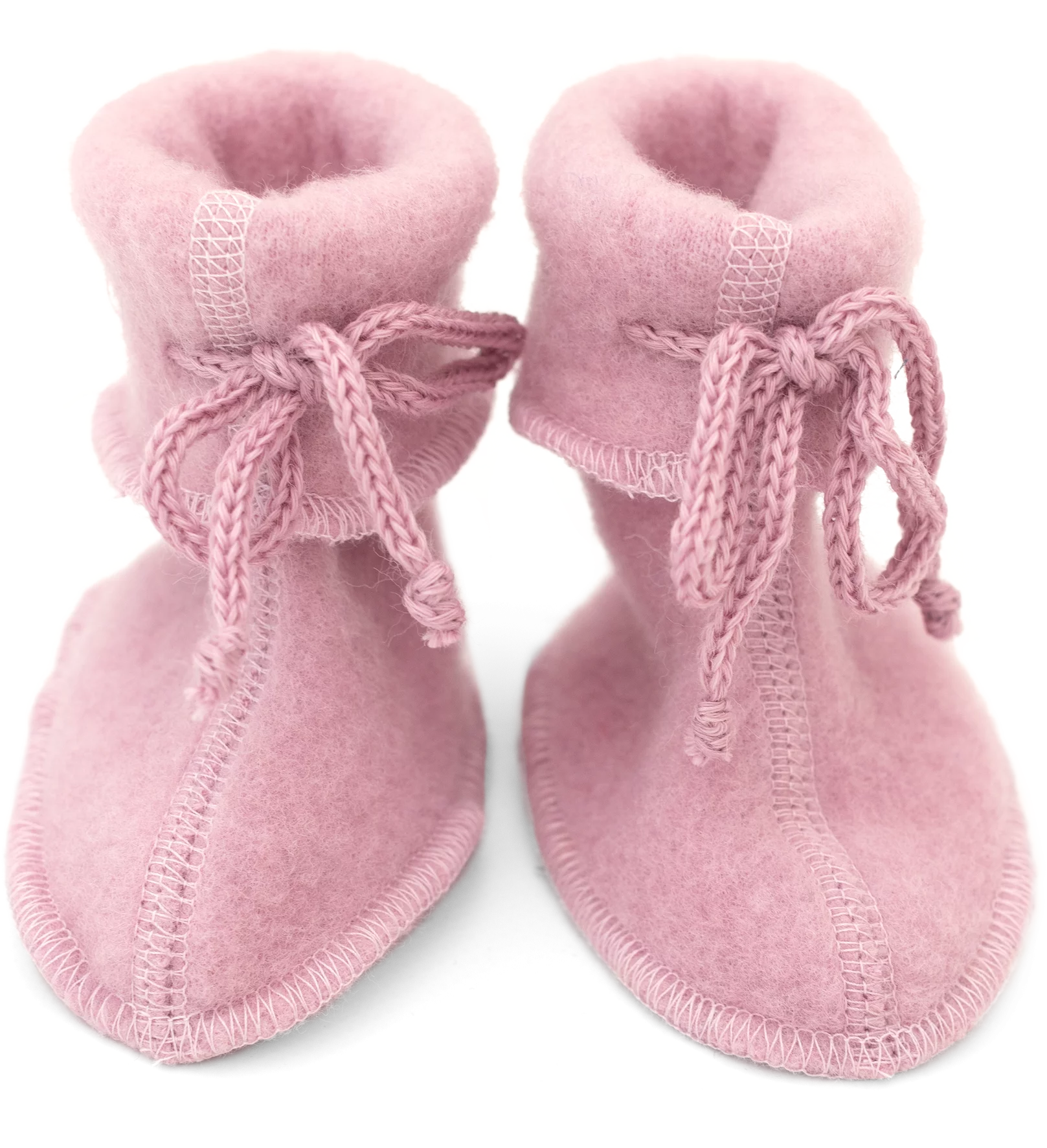 Baby Merino Wool Booties - Rose