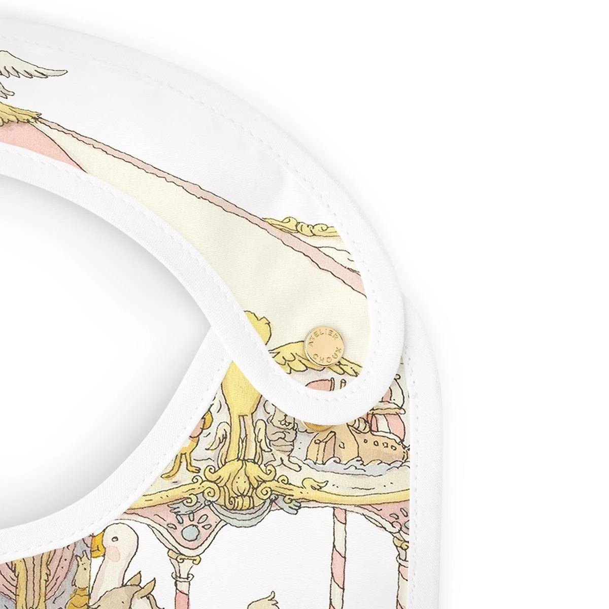 Śliniak - Satin bib - Carousel Pink - L’enfant