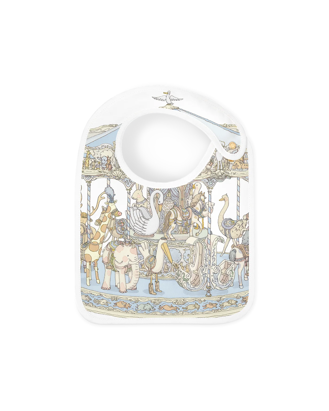 Śliniak - Satin Bib - Carousel Blue