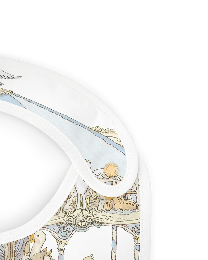 Śliniak - Satin Bib - Carousel Blue