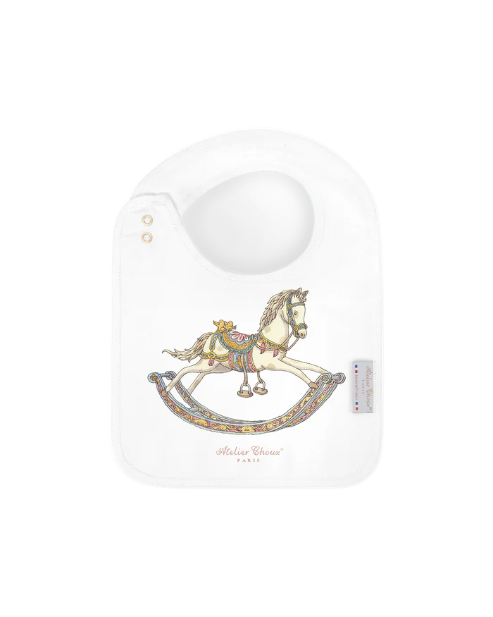 Zestaw prezentowy - Carré & Satin Bib Set - Rocking Horse
