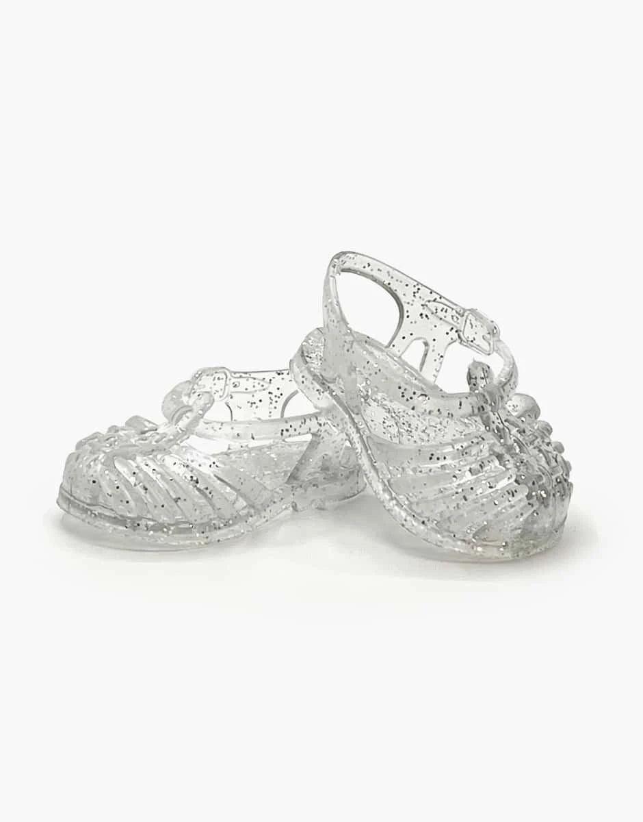 Sandały dla lalek - Sun beach sandals for Gordis doll silver glitter - L’enfant