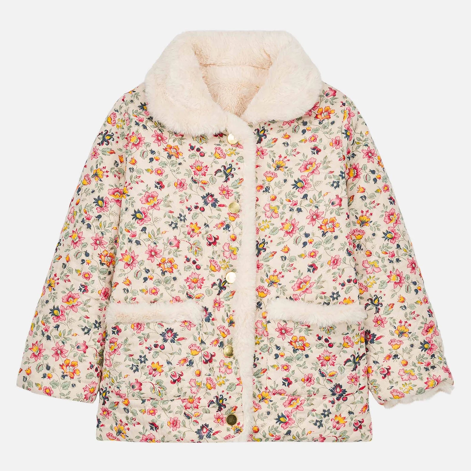 Kurtka dwustronna Dalila - Cream Wild Flowers