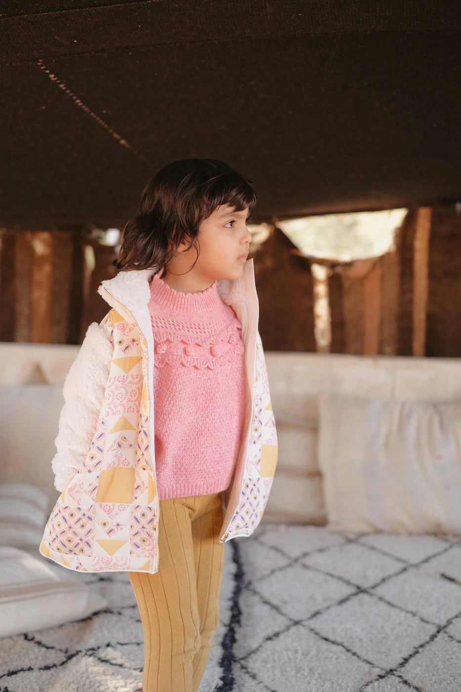 Kurtka Rosa - Cream Patchwork
