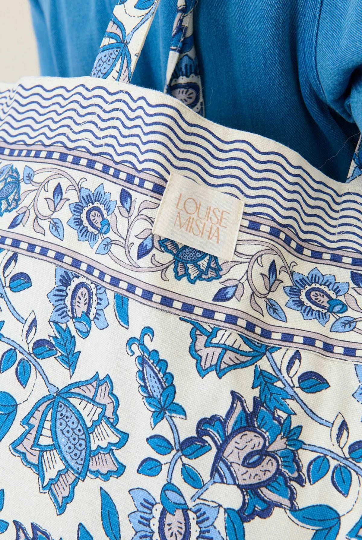 Torba Tote Beverly - Blue Lobelia Garden