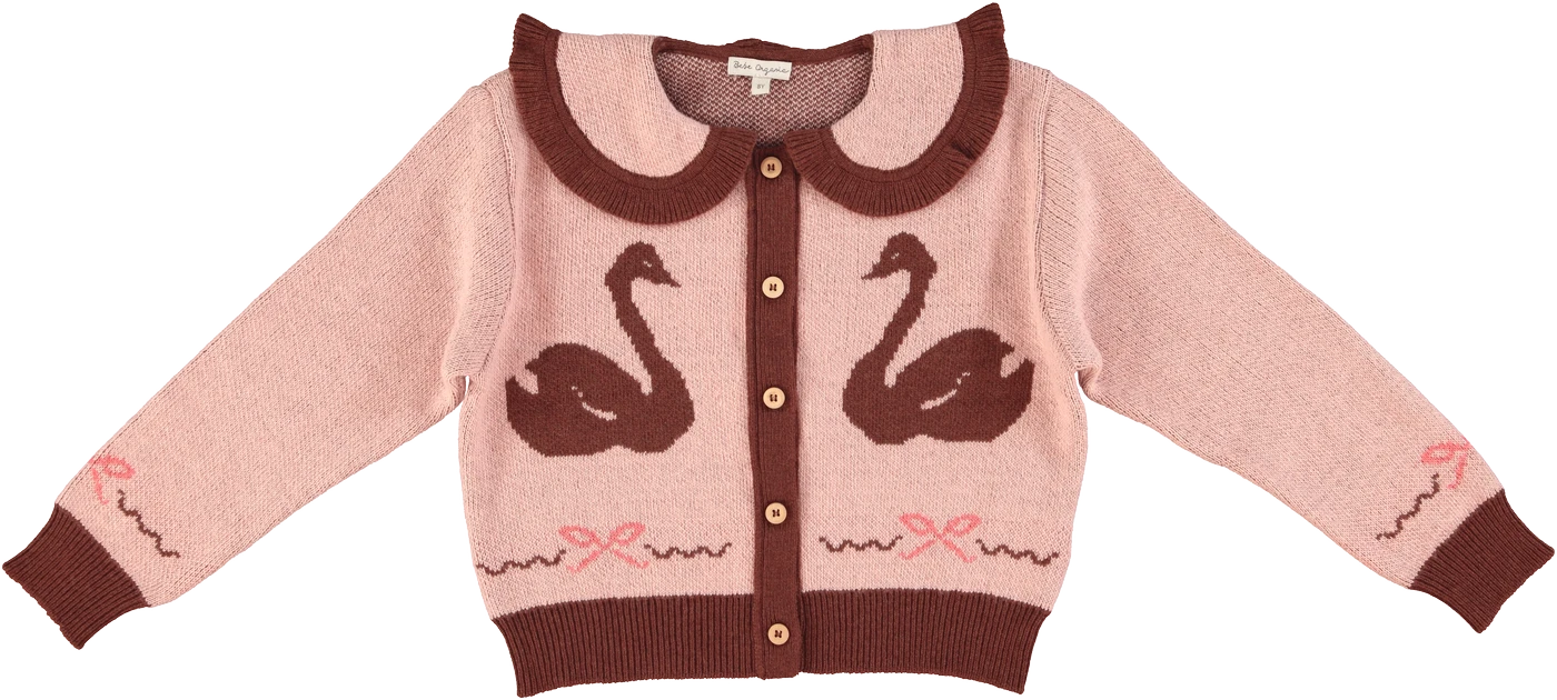 Kardigan Harriet - Dusty Pink Swans