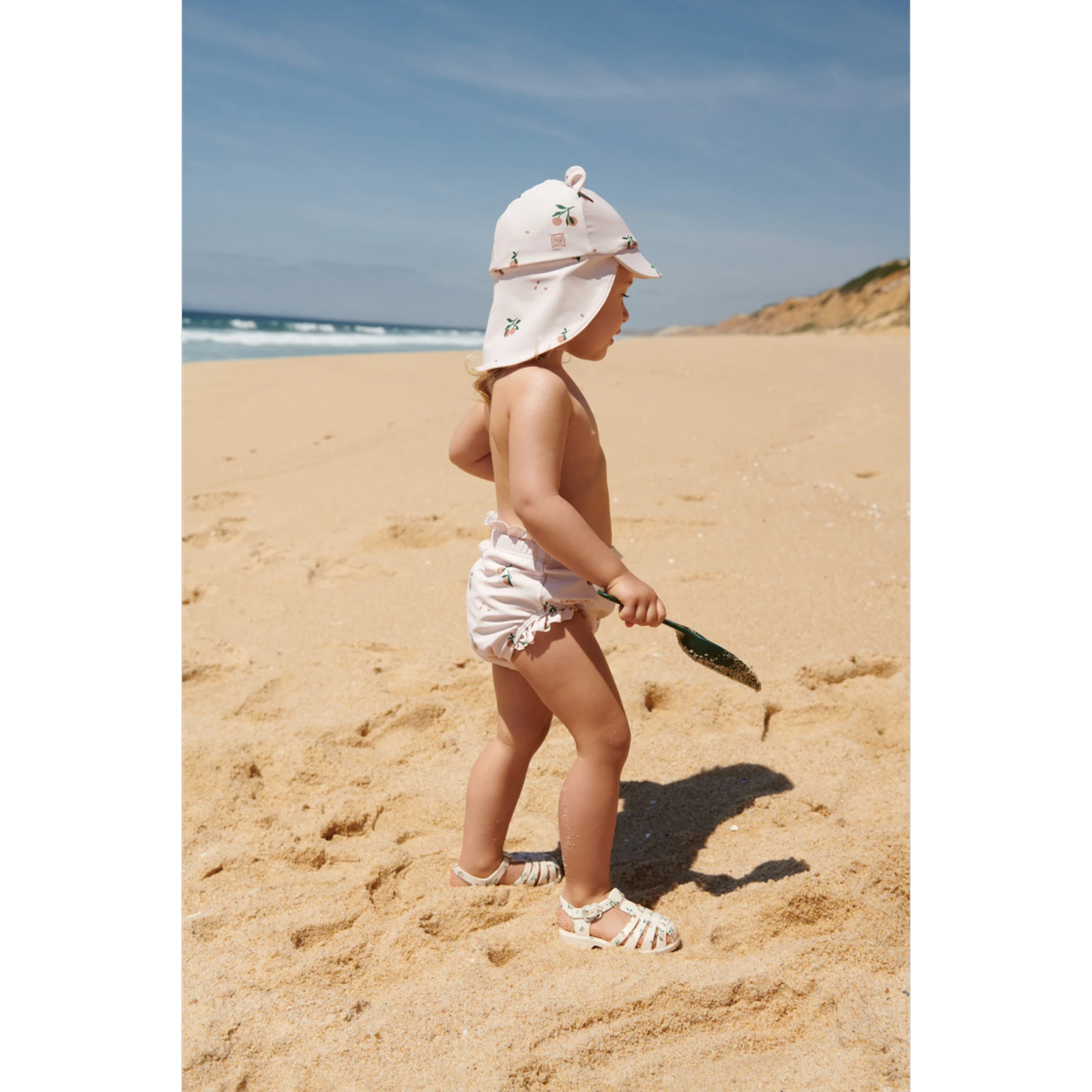 Czapka kąpielowa z uszami Senia Peach / Sea shell