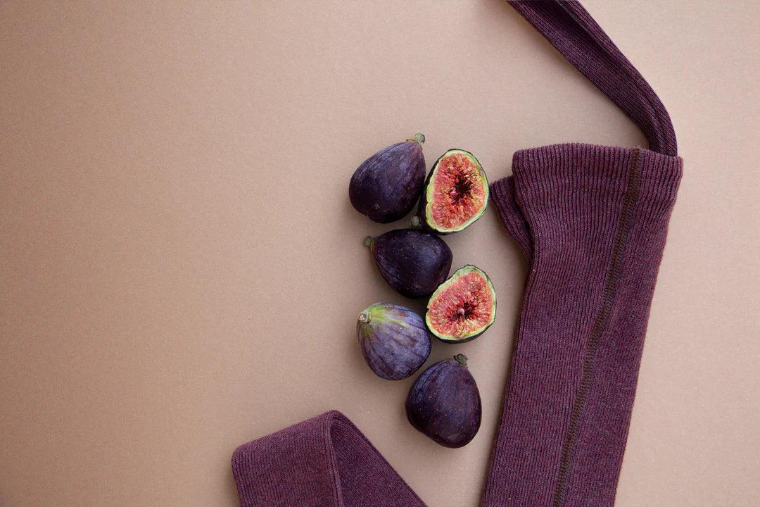 Legginsy z bawełny organicznej z szelkami - Fig Blend - L’enfant