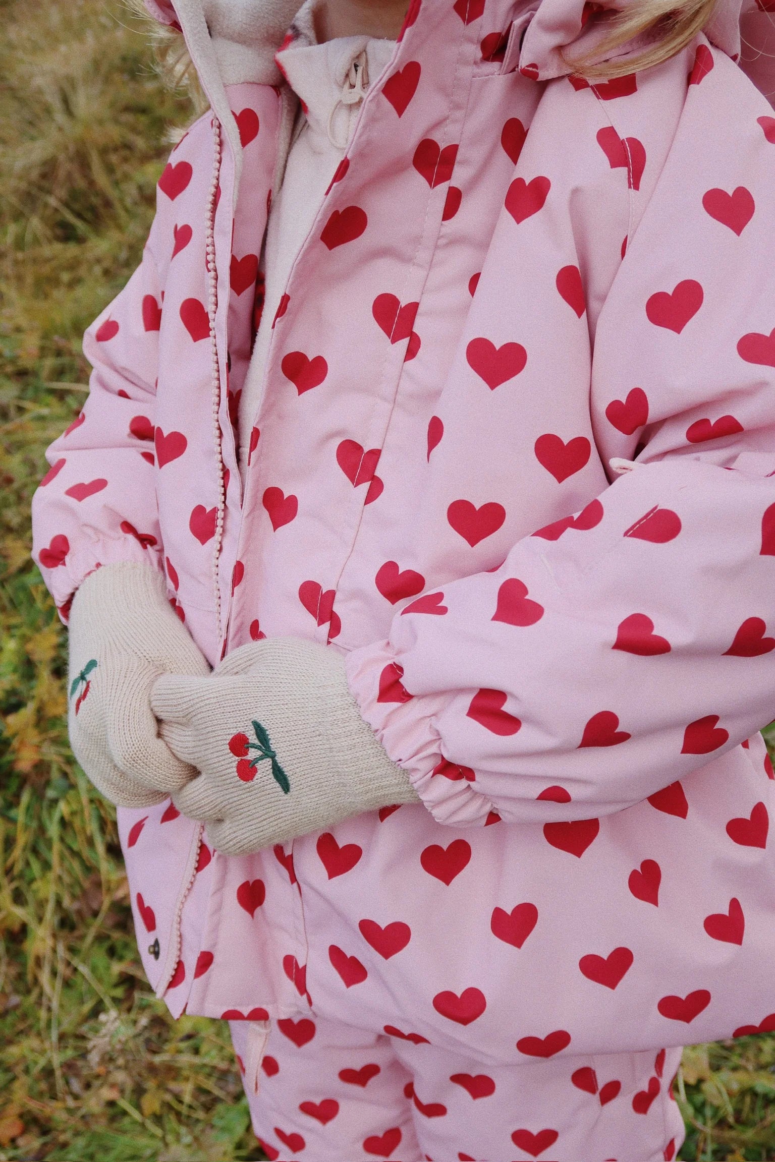 2-pak rękawiczek Filla - Cherry/Stripe