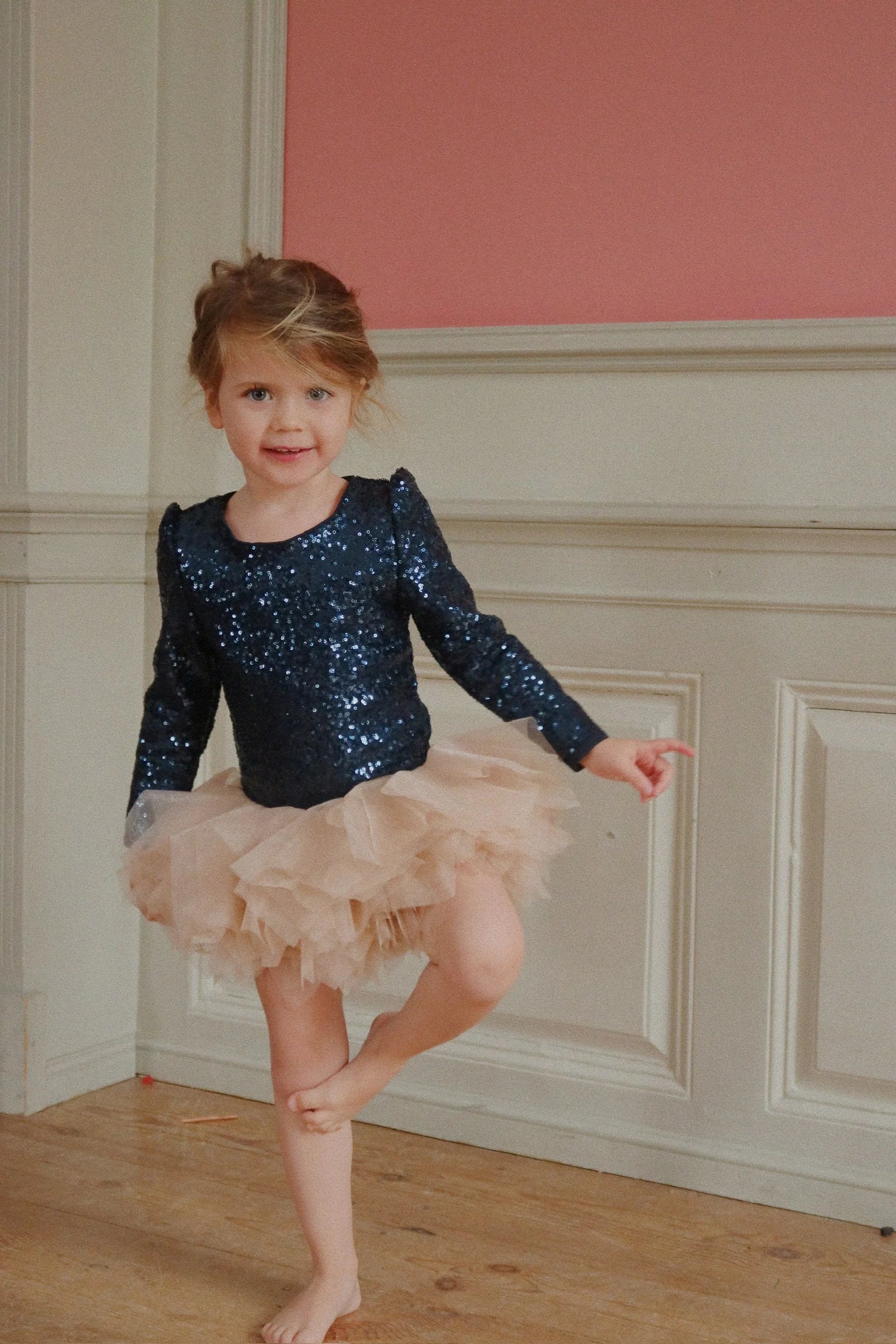 Sukienka Ballerina glitter - dark navy