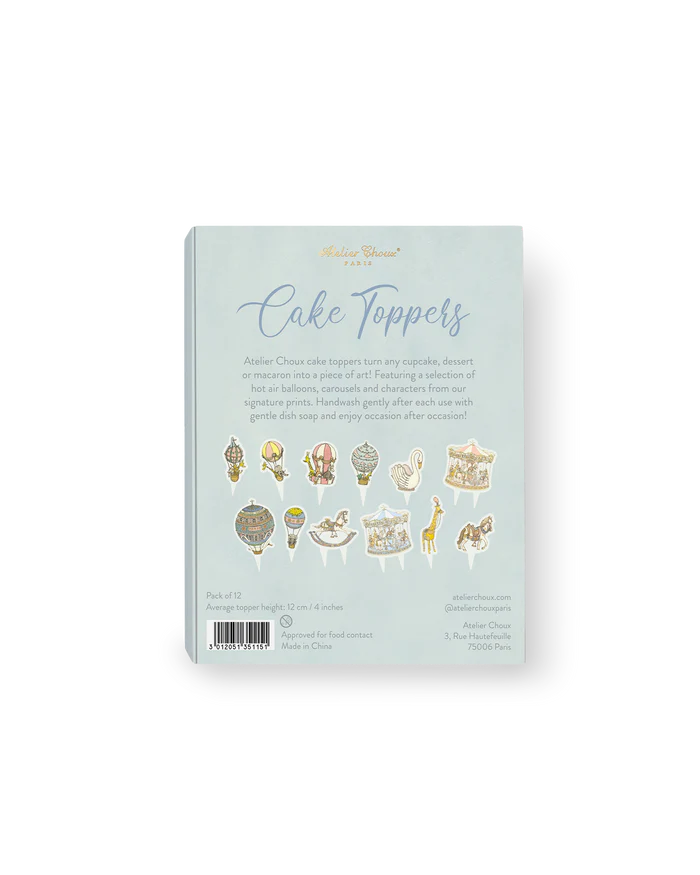 Toppery - Mini Cake Toppers - Atelier Choux Classics - Set of 12