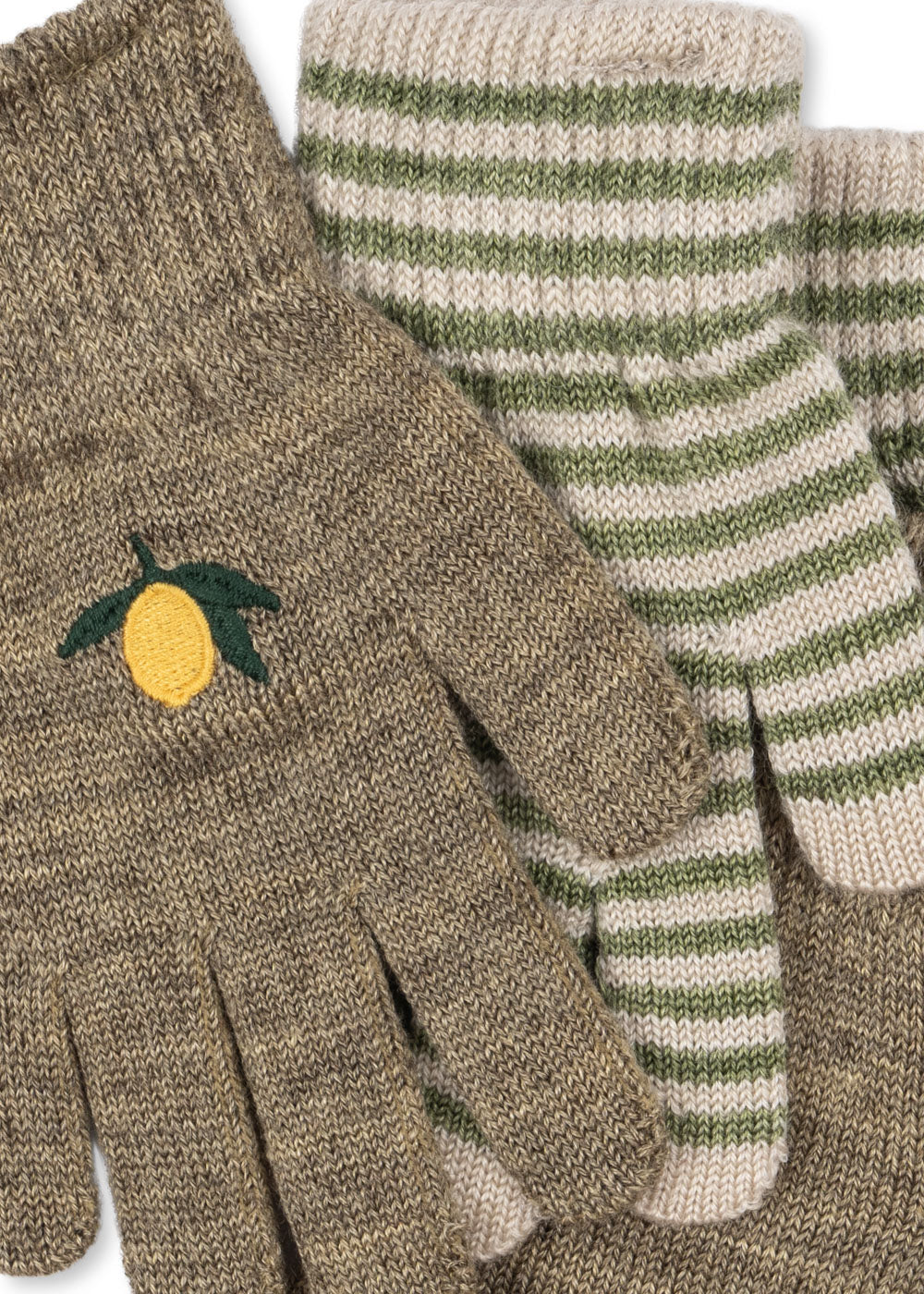 2-pak rękawiczek Filla - Lemon/Stripe