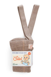Legginsy z bawełny organicznej z szelkami - Peanut Blend - L’enfant