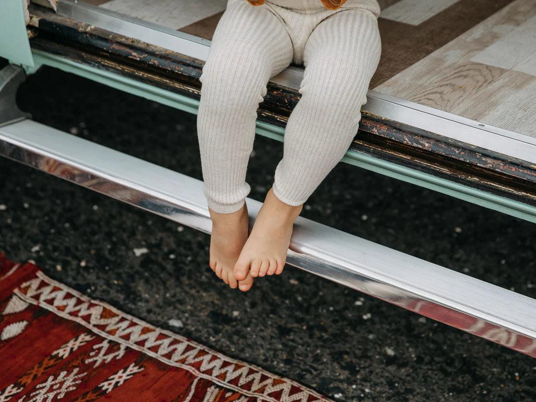 Legginsy z bawełny organicznej Hippy - Cream Blend - L’enfant