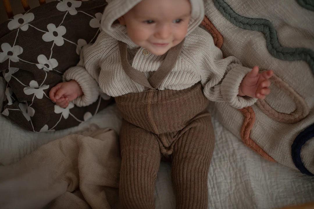 Rajstopy z bawełny organiczne Hippy - Cocoa Blend - L’enfant