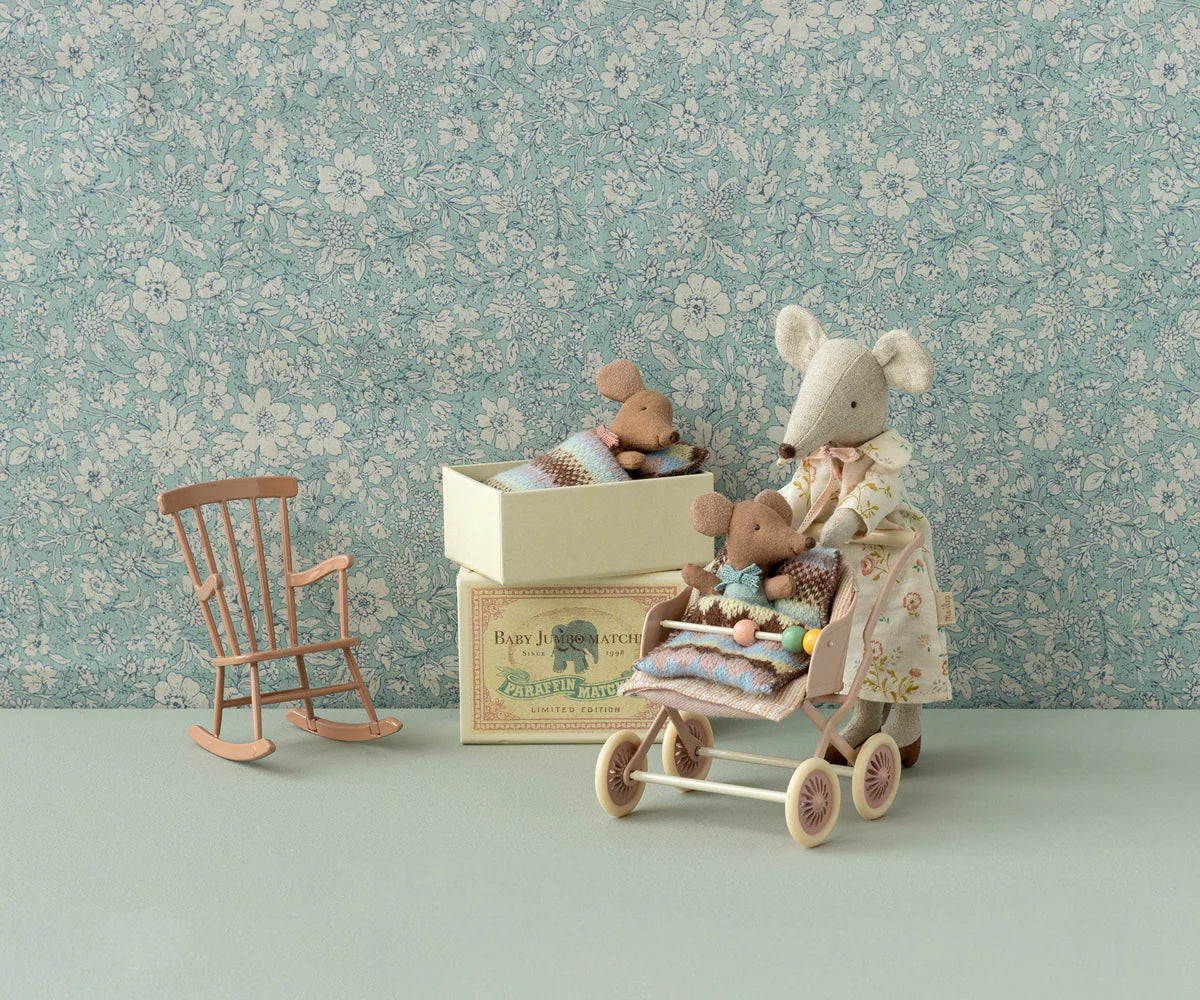 Akcesoria dla lalek - Rocking chair, Mouse - Dark powder