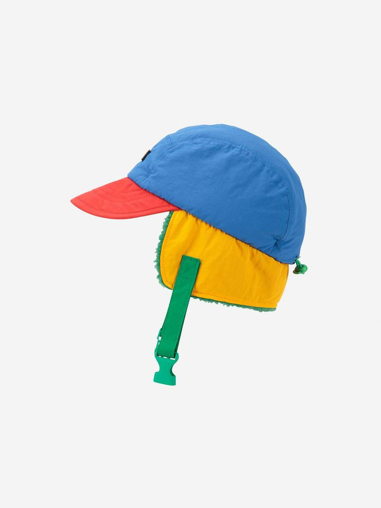 Czapka Color block niebieska