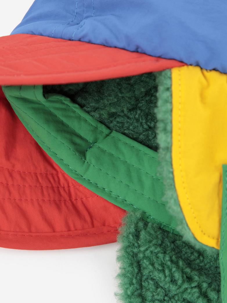 Czapka Color block niebieska