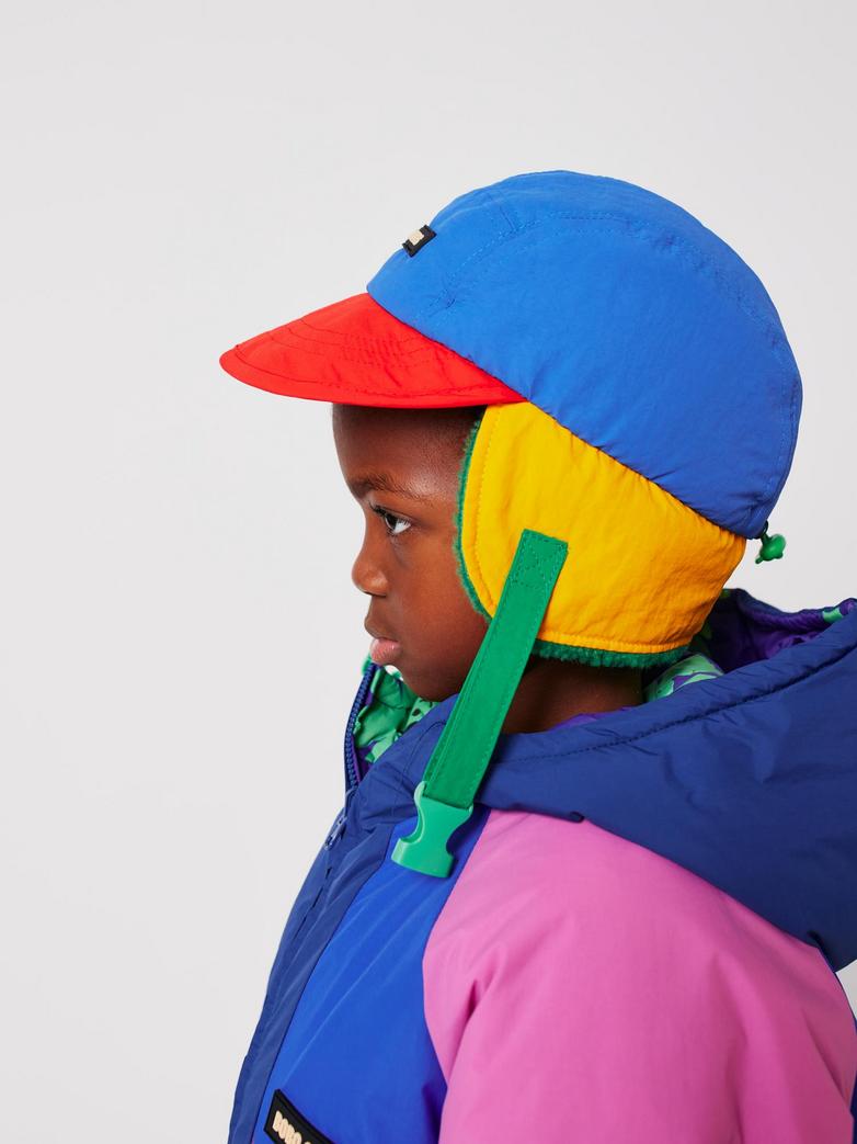 Czapka Color block niebieska