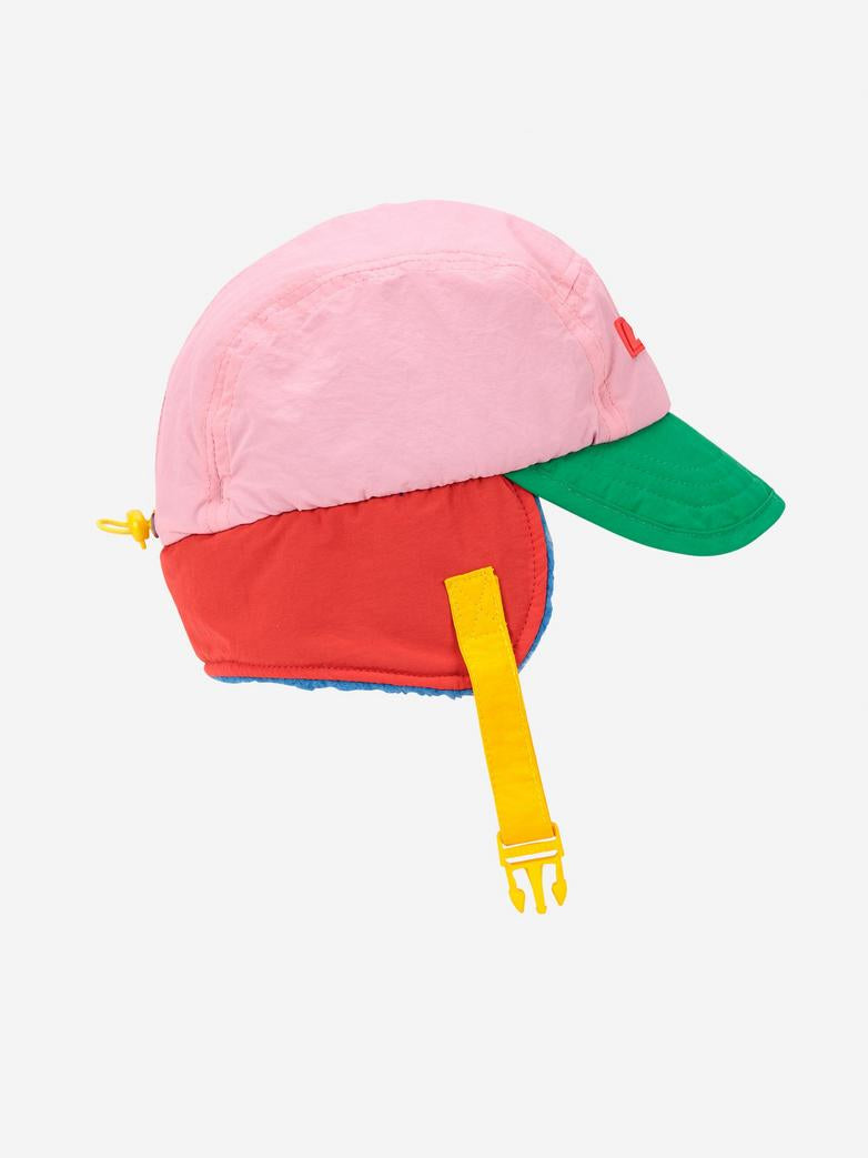 Czapka Color block różowa