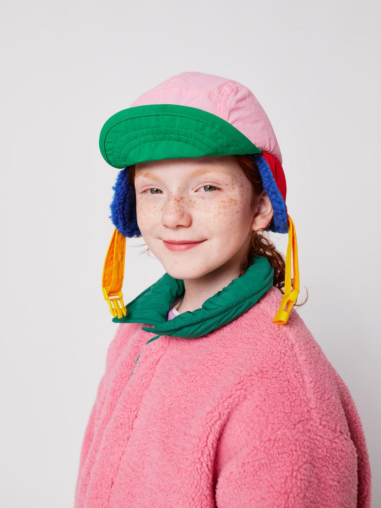 Czapka Color block różowa