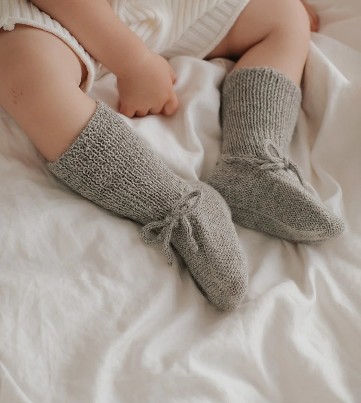 Buciki dzianinowe - Grey