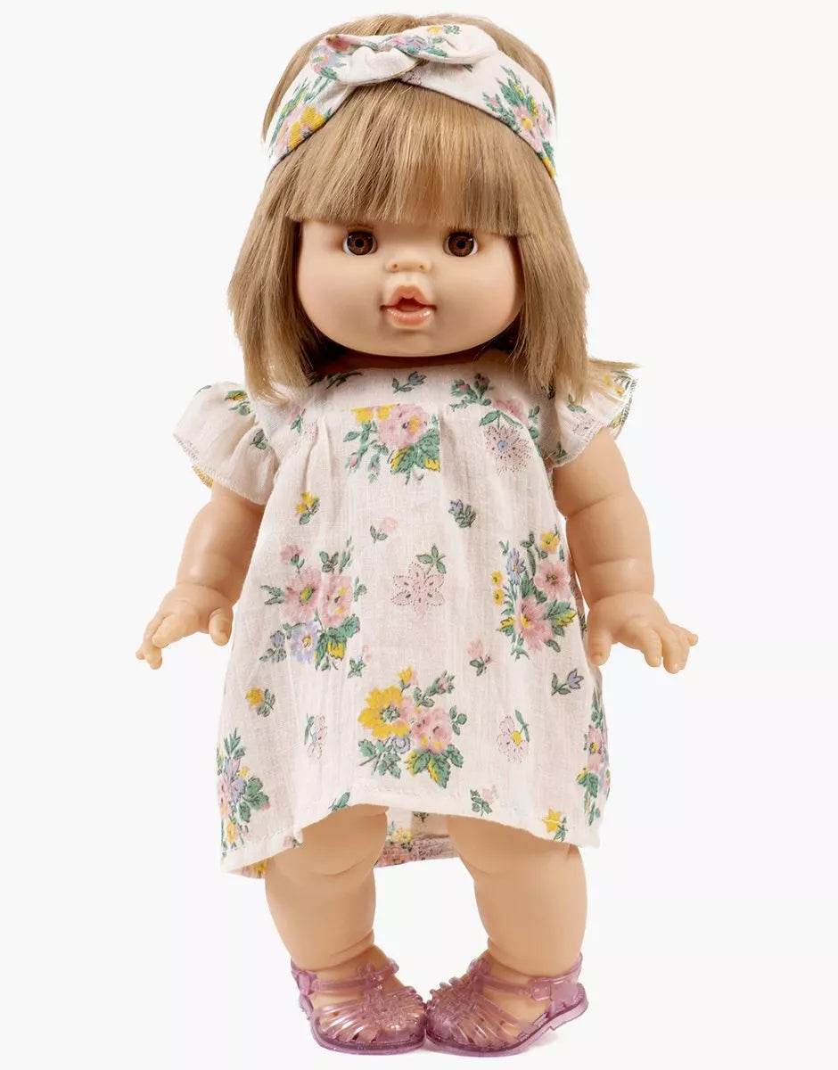 Sukienka dla lalek Gordis - Printemps rose