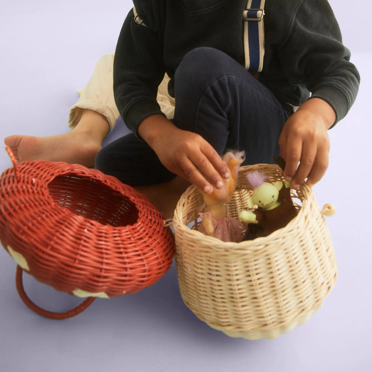 Rattanowy domek grzybek - Red - L’enfant