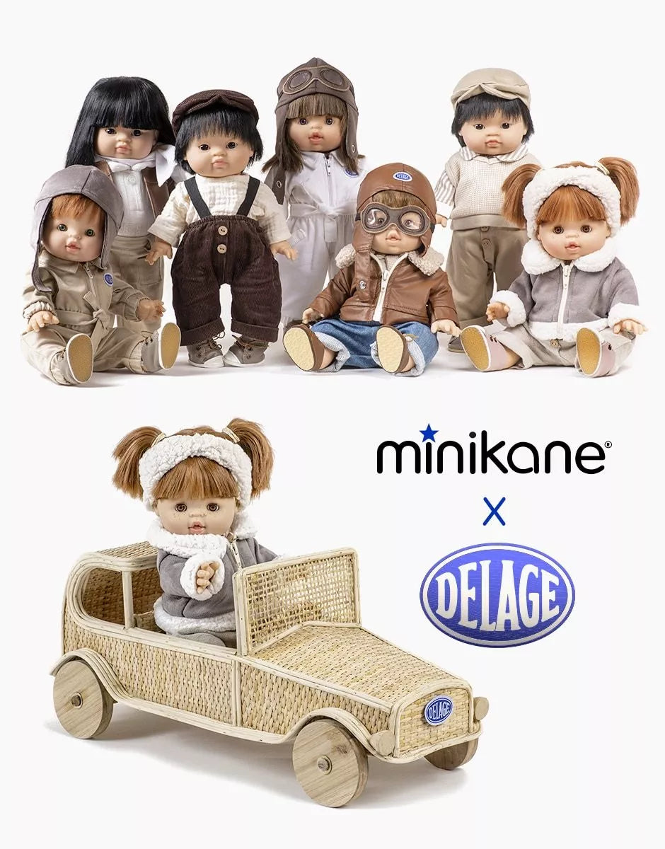 Czapka skórzana dla lalek - Albert brown