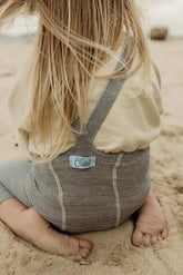 Legginsy z bawełny organicznej z szelkami - Marshmallow Sky - L’enfant