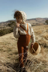 Legginsy z wełną merino z szelkami - Ginger - L’enfant
