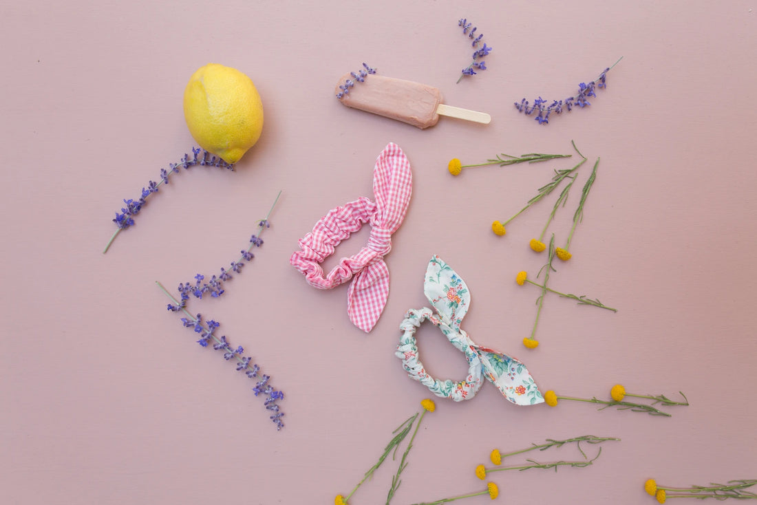 Gumka scrunchie Chloe - Pink Fragola Vichy