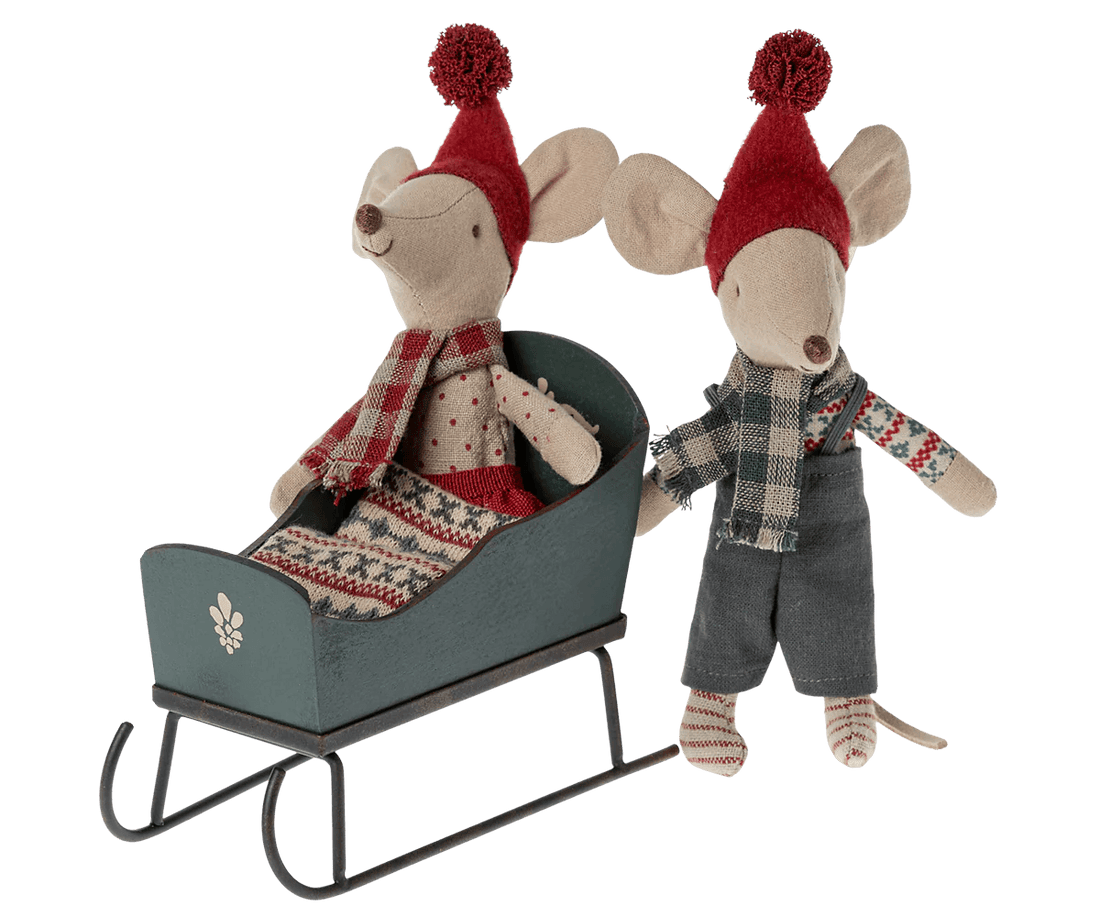 Sanki - Sleigh, Mouse - Green - L’enfant