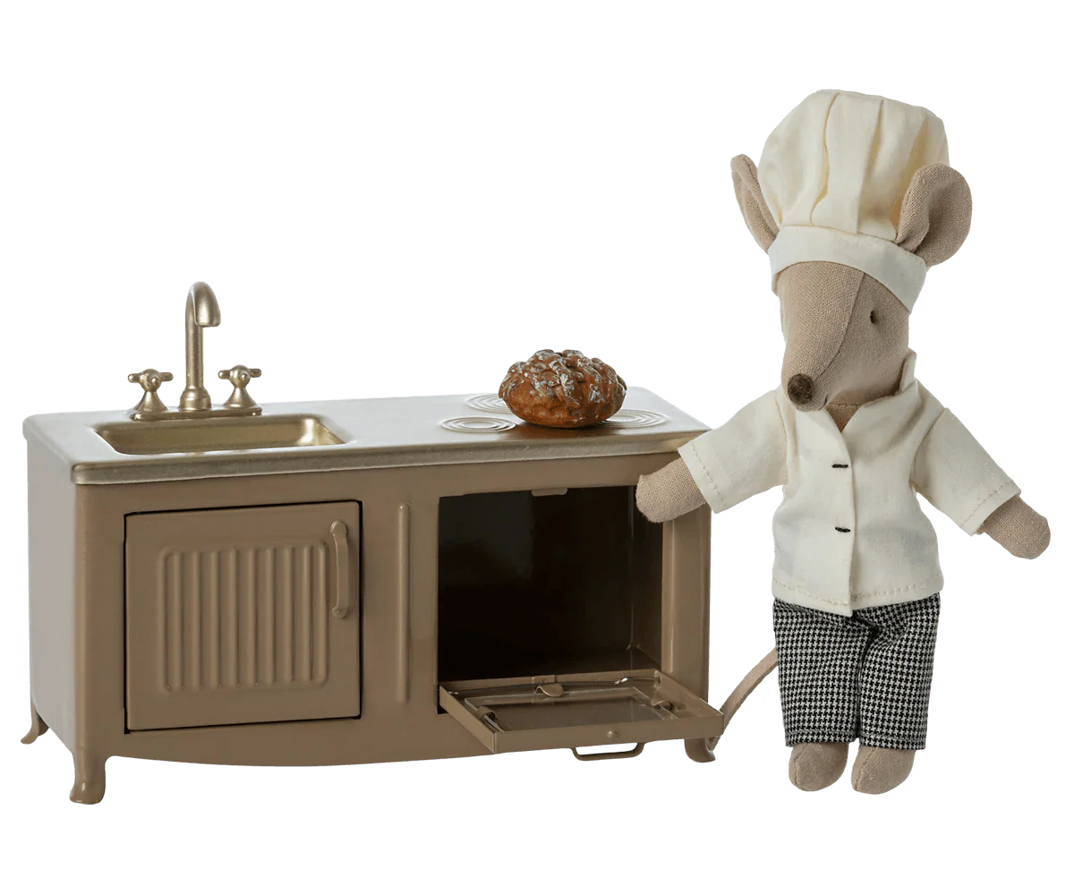 Myszka - Chef mouse w. soup pot and spoon