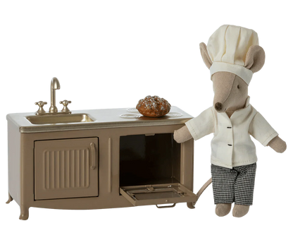 Myszka - Chef mouse w. soup pot and spoon