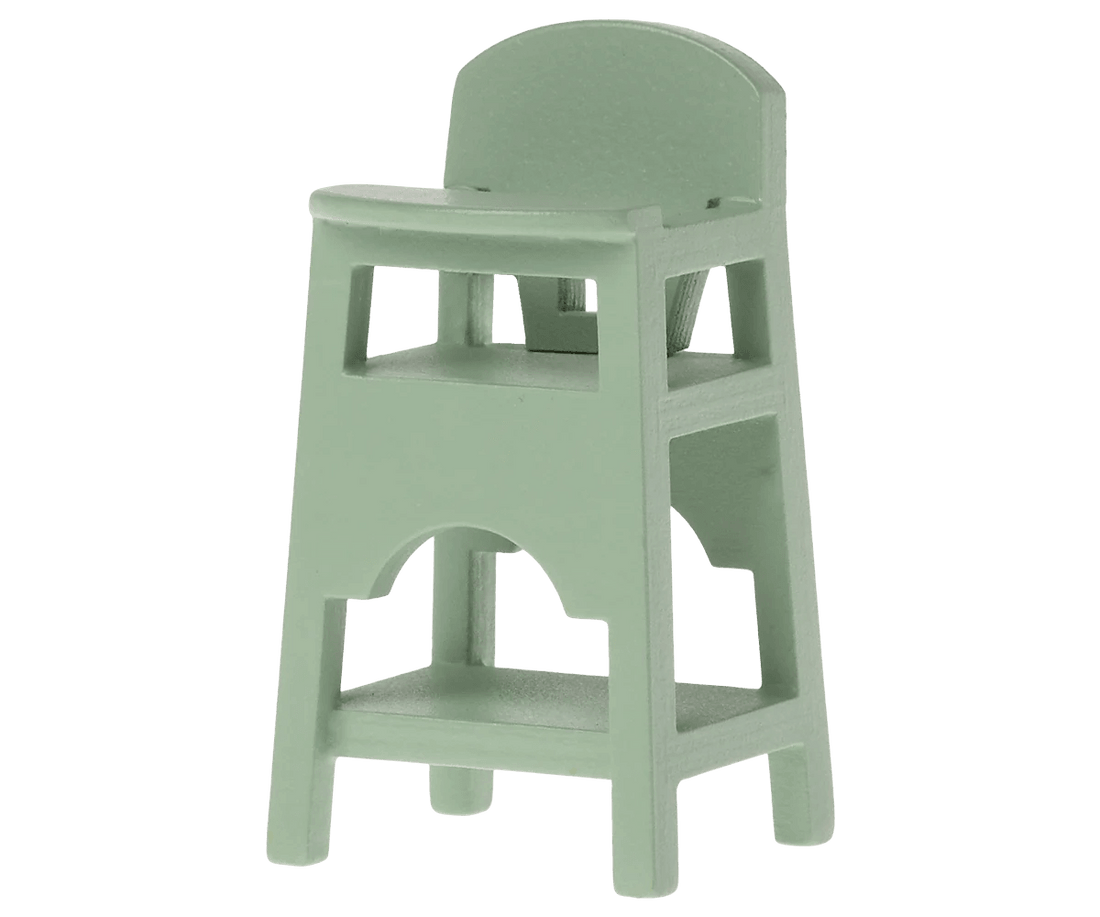 Akcesoria dla lalek - High chair, Mouse - Mint - L’enfant