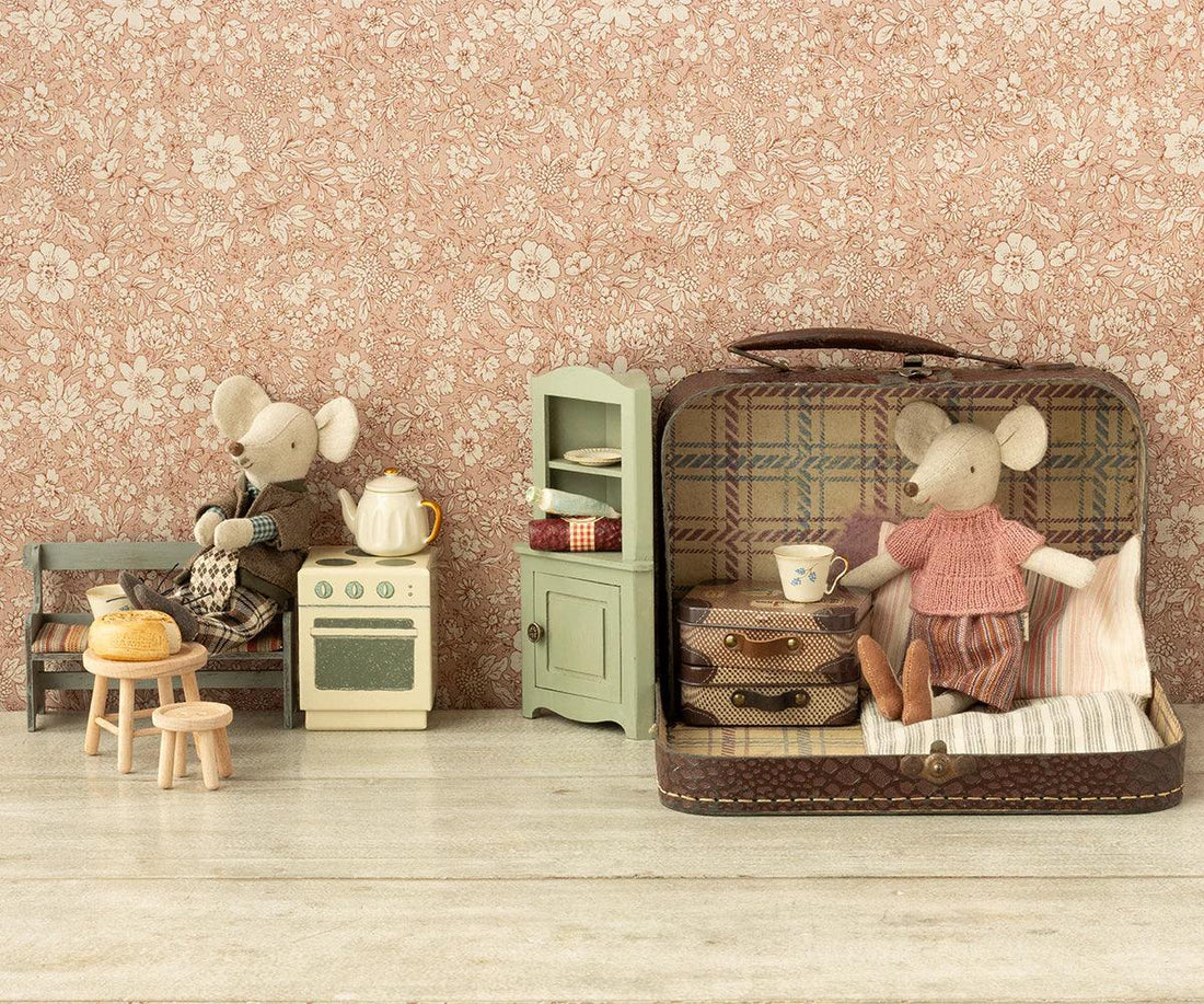 Akcesoria dla lalek - Corner cabinet, Mouse - Light green - L’enfant