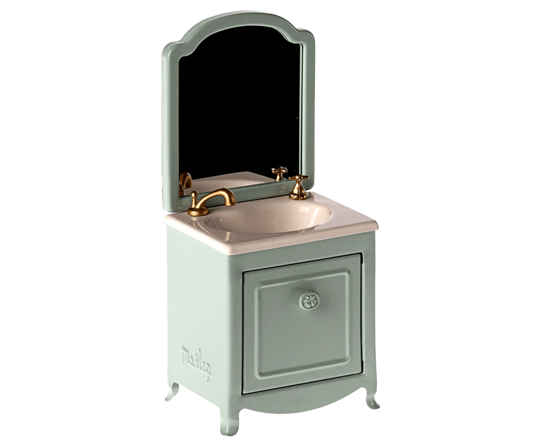 Akcesoria dla lalek - Sink dresser, Mouse - Mint - L’enfant