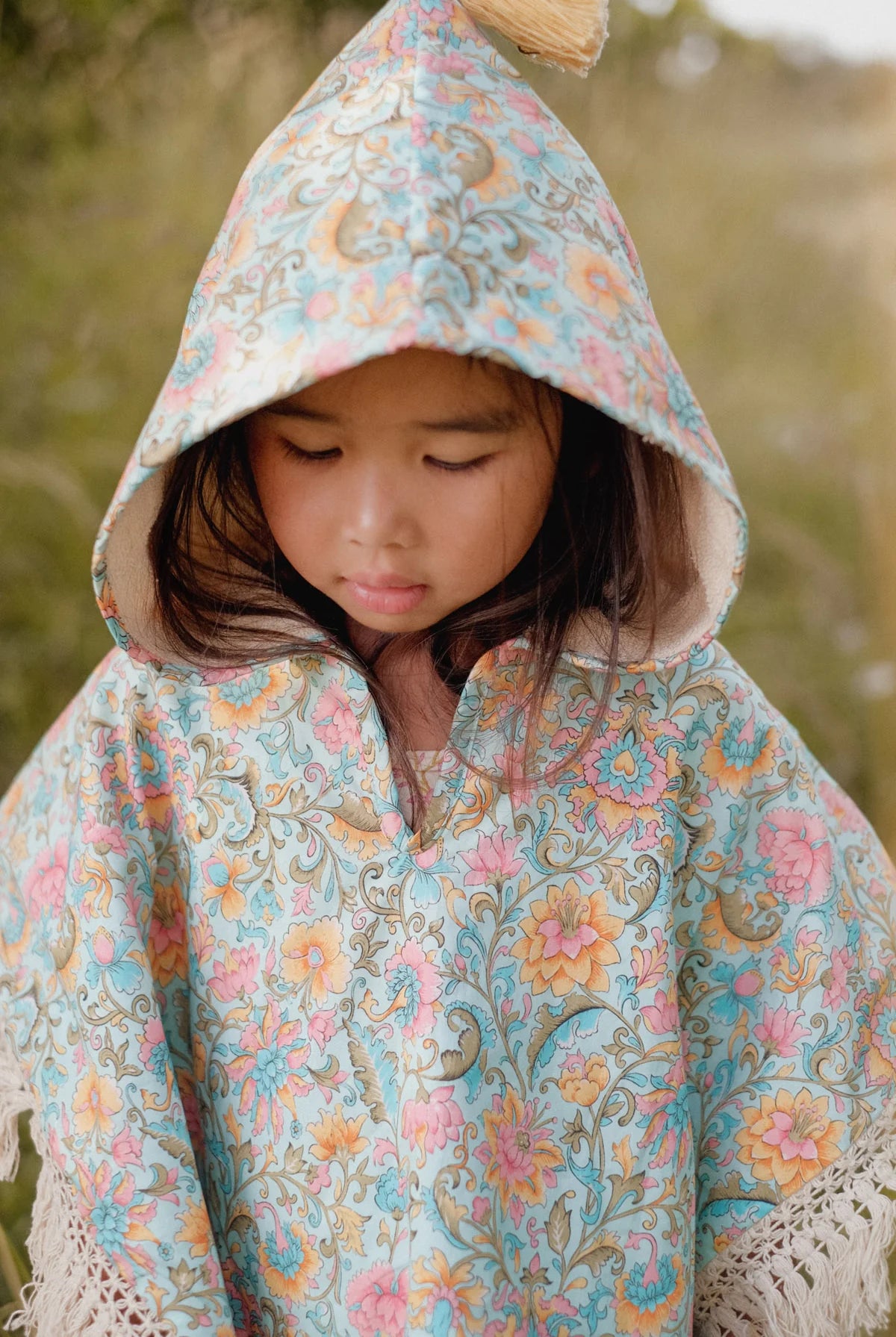 Mael Water River Flowers Beach Poncho