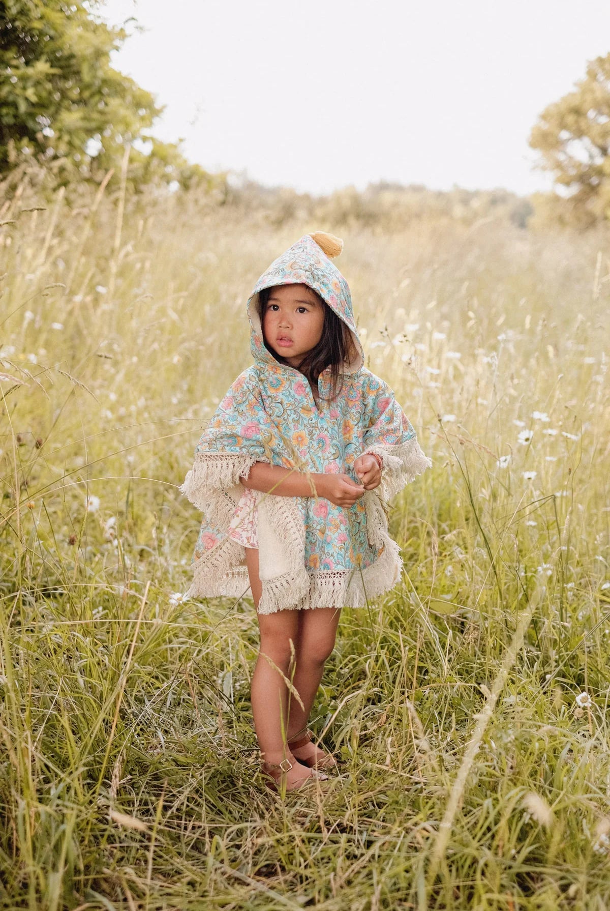 Mael Water River Flowers Beach Poncho