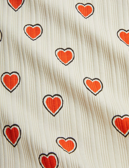 Spodnie dzwony Outlined Hearts