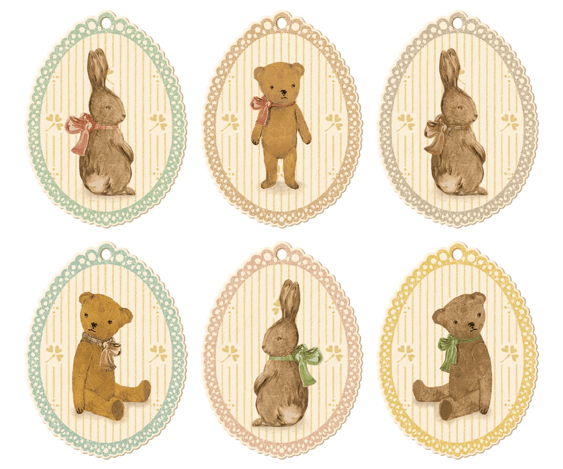 Etykiety prezentowe - Gift tags, Bunnies and Teddies - L’enfant