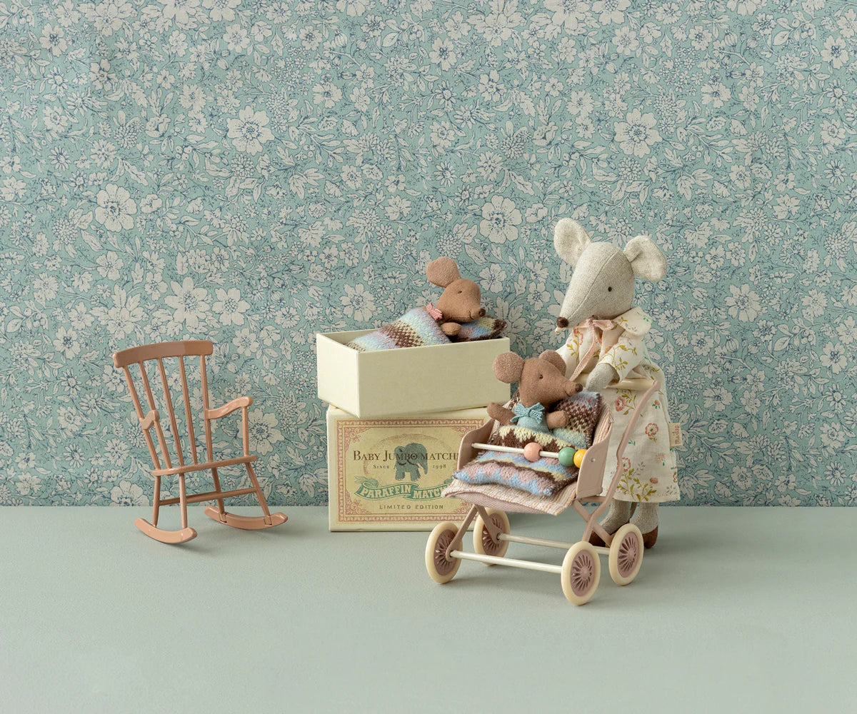 Myszka - Sleepy wakey baby mouse in matchbox - Rose
