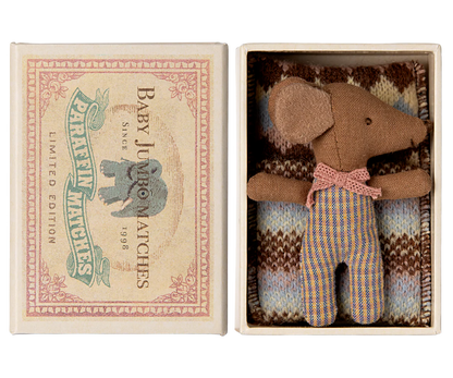 Myszka - Sleepy wakey baby mouse in matchbox - Rose