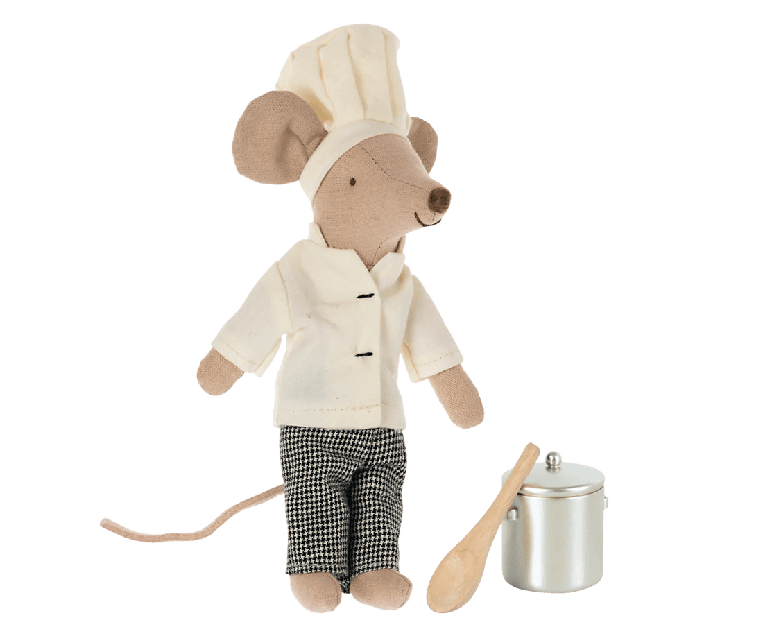 Myszka - Chef mouse w. soup pot and spoon - L’enfant