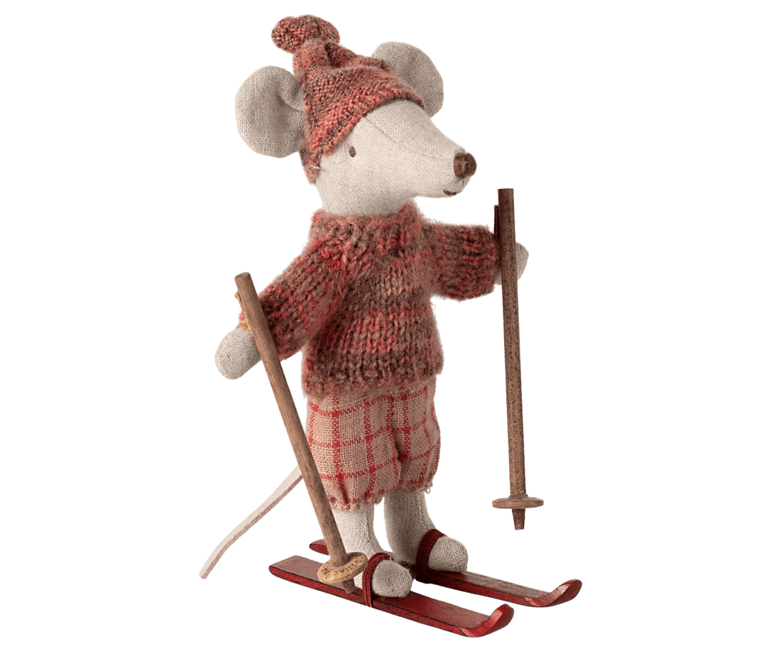 Myszka - Winter mouse with ski set, Big sister - Rose - L’enfant