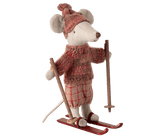 Myszka - Winter mouse with ski set, Big sister - Rose - L’enfant