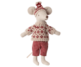 Myszka - Winter mouse with ski set, Mum - Red - L’enfant